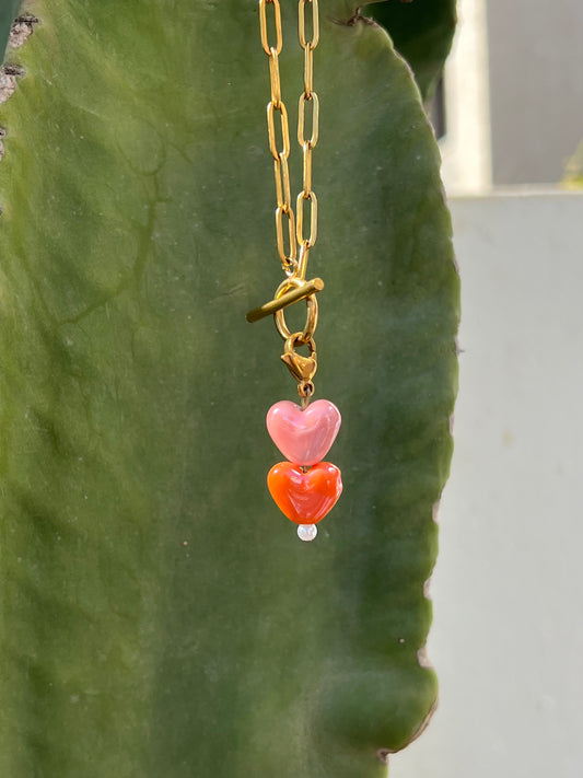Charm corazón doble